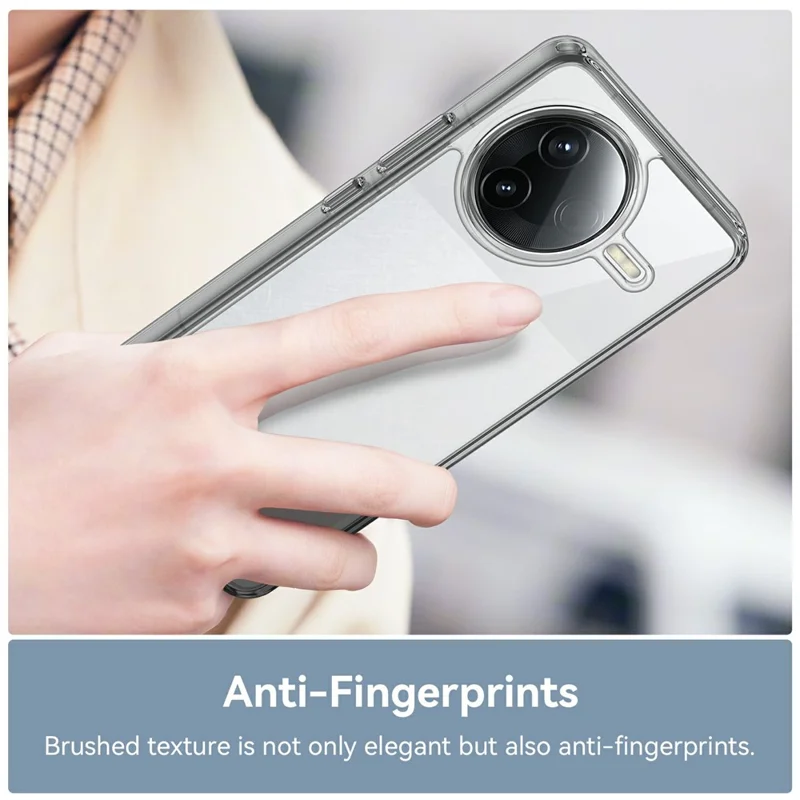 For Xiaomi Poco F7 Pro 5G / Redmi K80 5G Case TPU + Acrylic Protective Clear Phone Cover - Transparent