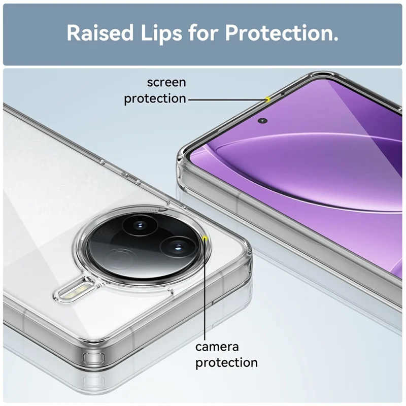 For Xiaomi Poco F7 Pro 5G / Redmi K80 5G Case TPU + Acrylic Protective Clear Phone Cover - Transparent