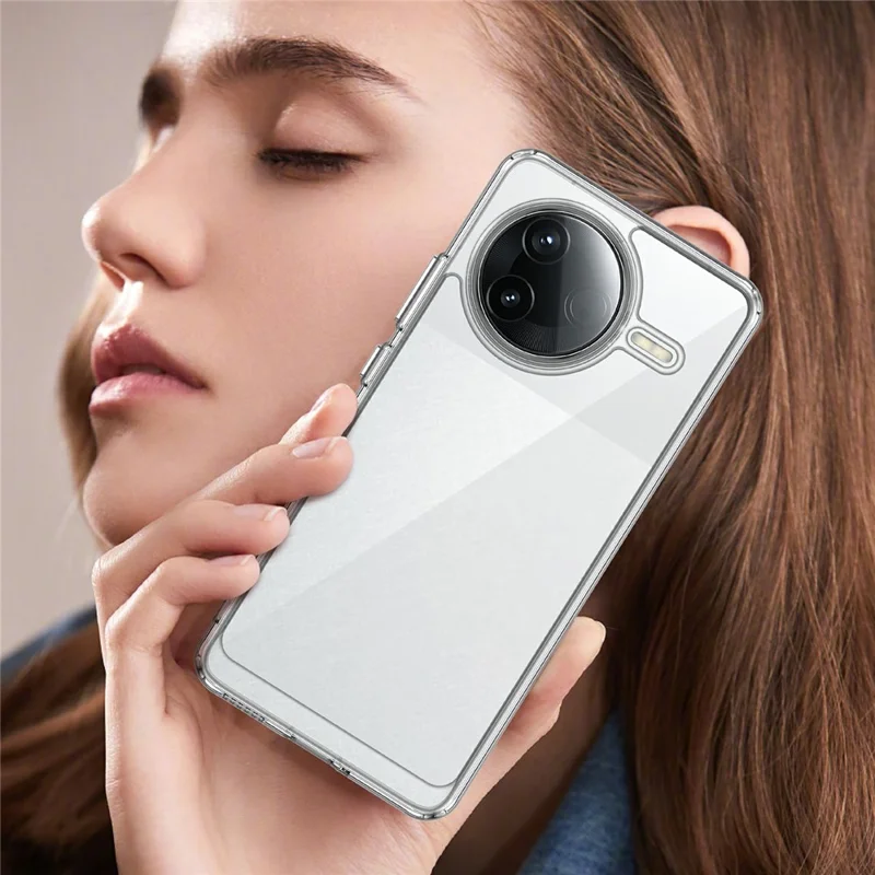 For Xiaomi Poco F7 Pro 5G / Redmi K80 5G Case TPU + Acrylic Protective Clear Phone Cover - Transparent