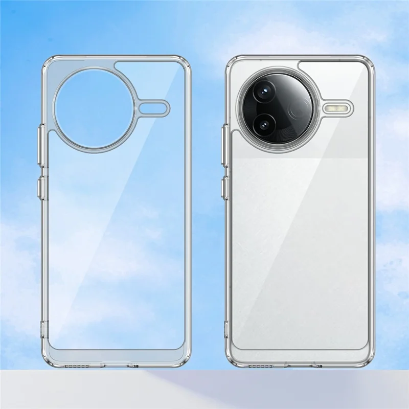 For Xiaomi Poco F7 Pro 5G / Redmi K80 5G Case TPU + Acrylic Protective Clear Phone Cover - Transparent