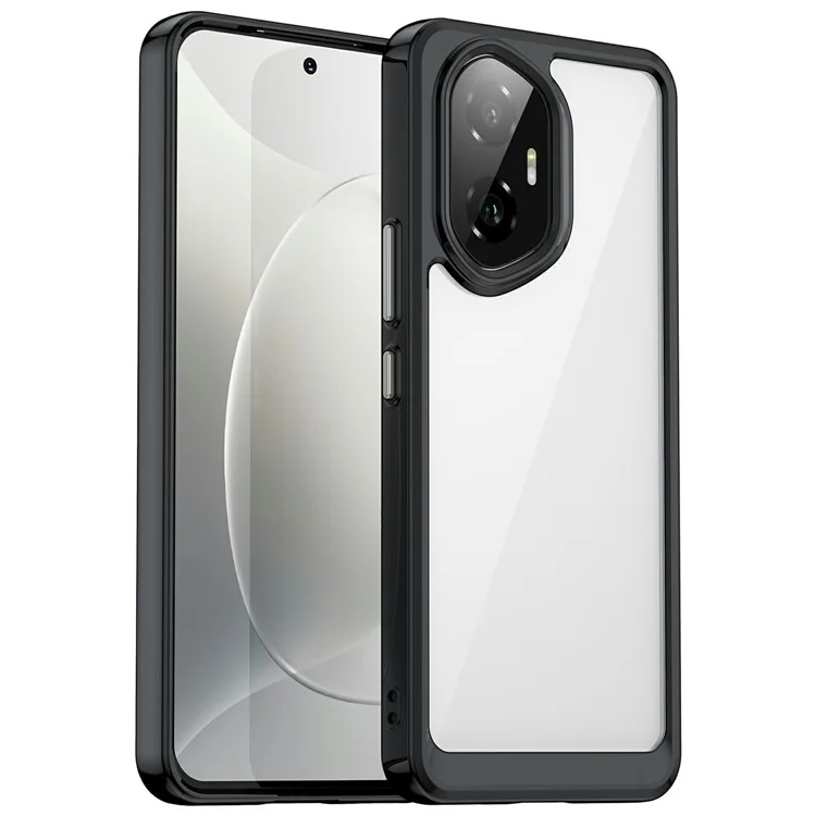 Coque de protection transparente en TPU + acrylique pour Honor 300 - Noir