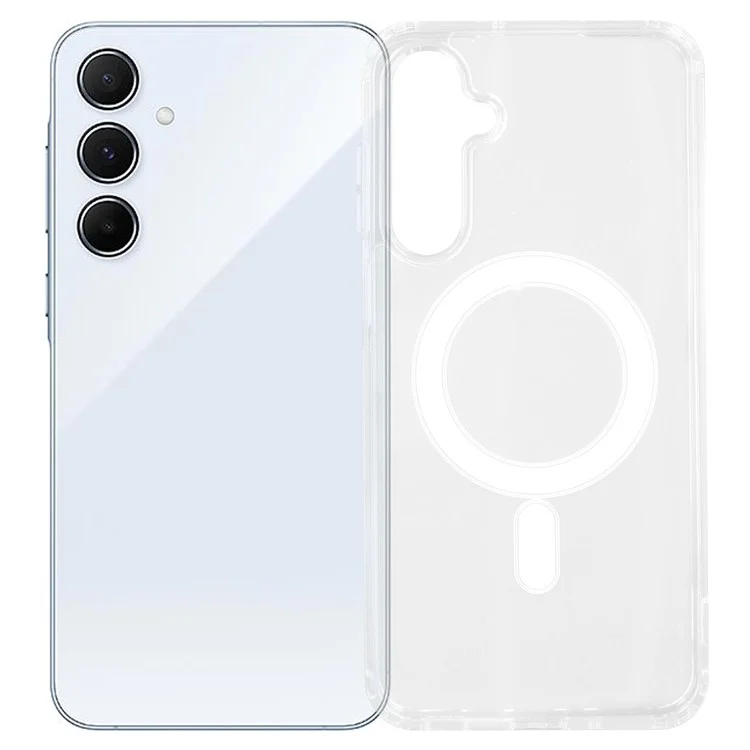 Für Samsung Galaxy A56 5G Hülle kompatibel mit MagSafe TPU + Acryl-Klar Handyhülle
