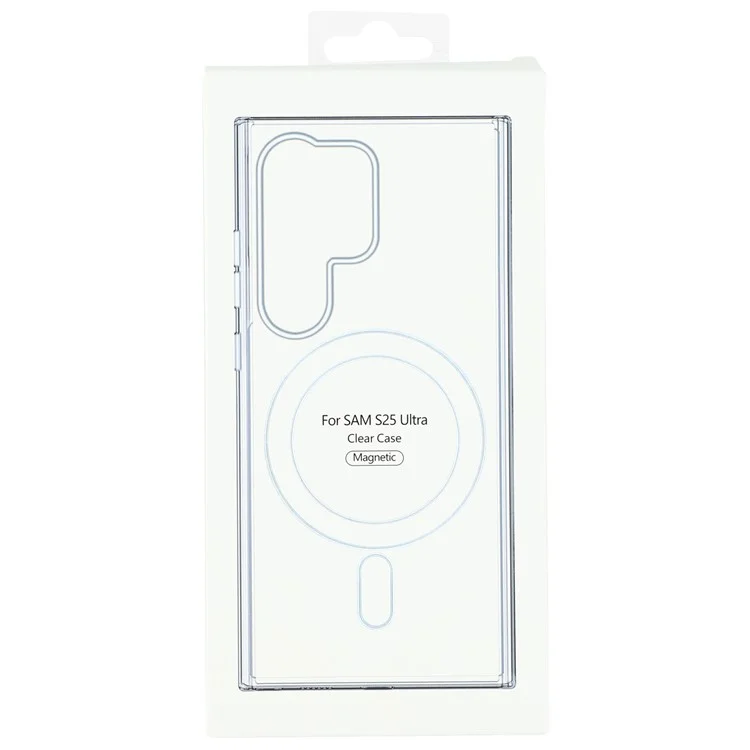 Capa para Samsung Galaxy S25 Ultra compatível com MagSafe, de TPU + capa de telefone acrílica transparente