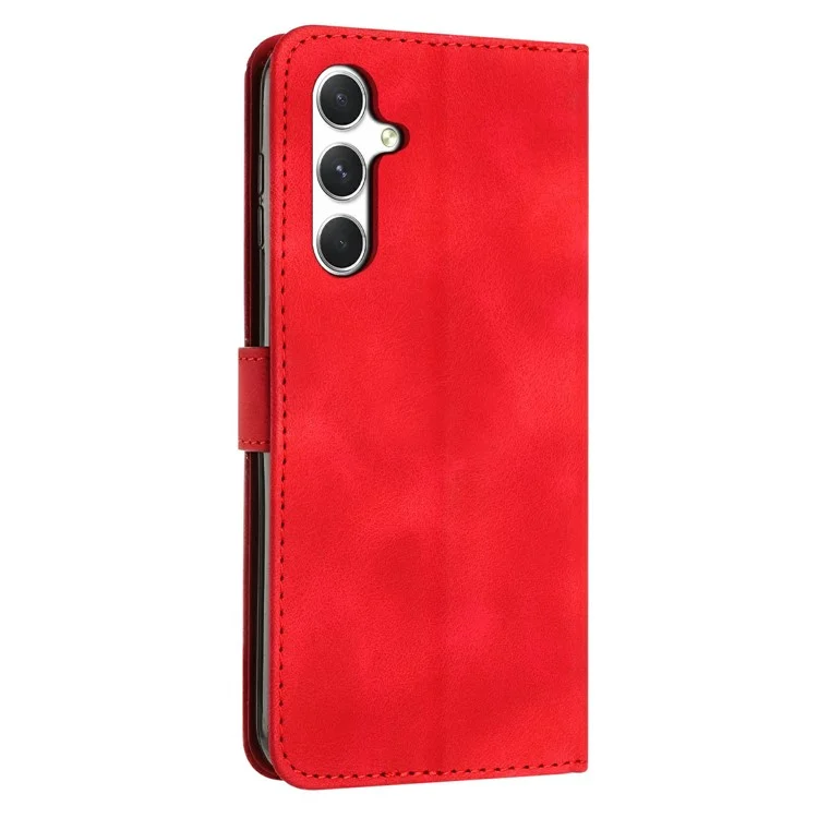 Für Samsung Galaxy A36 5G Hülle Handtasche Bedruckter Dreieck Leder Telefonabdeckung - Rot