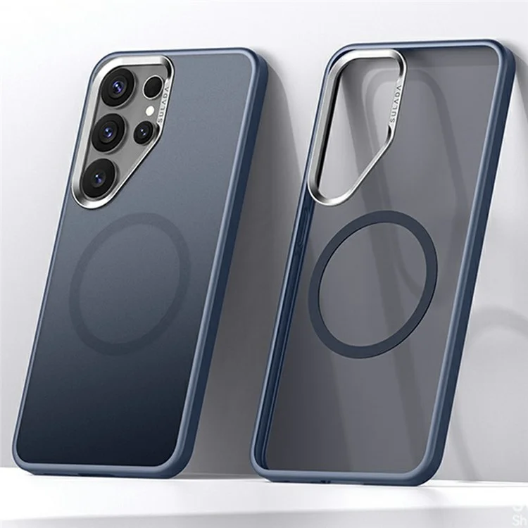 Capa para Samsung Galaxy S25 Ultra da SULADA, compatível com MagSafe, de PC + TPU - Azul