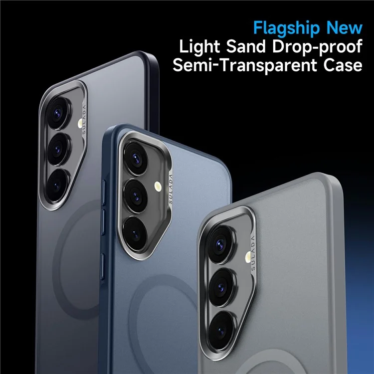 Capa para Samsung Galaxy S25 Ultra da SULADA, compatível com MagSafe, de PC + TPU - Azul