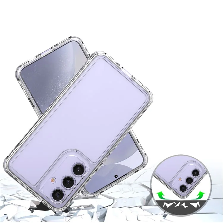 Capa anti-risco de TPU acrílico transparente para Samsung Galaxy S25+ / S24+