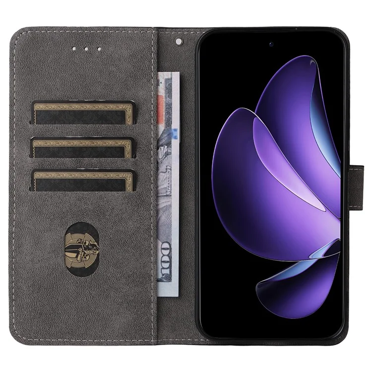Für Oppo Reno13 5G (Global) Wallet Case RFID-blockierender PU-Leder-Cover-Ständer - Schwarz