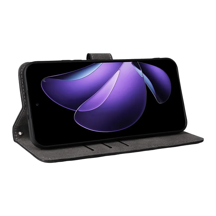 Für Oppo Reno13 5G (Global) Wallet Case RFID-blockierender PU-Leder-Cover-Ständer - Schwarz