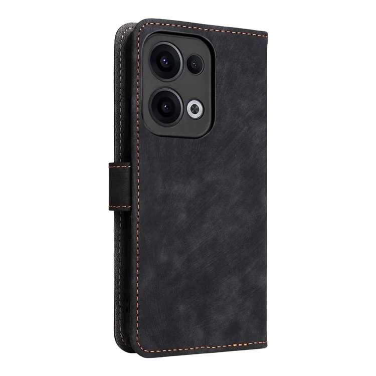 Für Oppo Reno13 5G (Global) Wallet Case RFID-blockierender PU-Leder-Cover-Ständer - Schwarz
