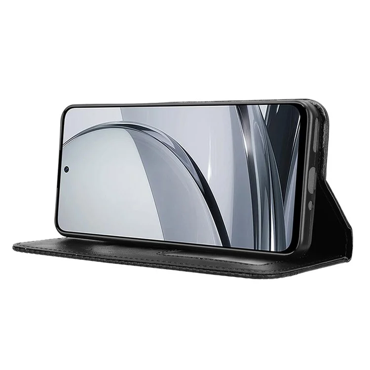 Étui portefeuille en cuir rétro pour ZTE nubia Focus Pro, support, housse de téléphone - Noir