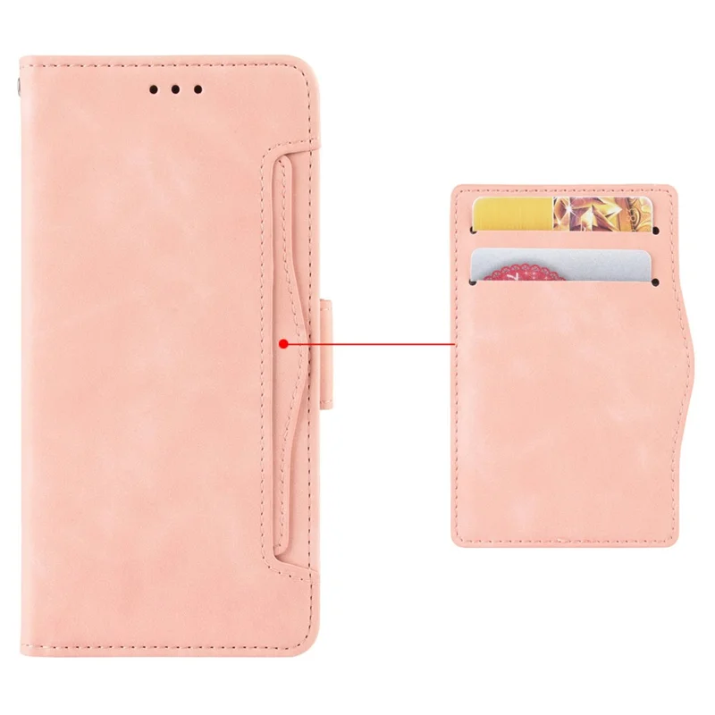 Til ZTE nubia Focus Pro læderetasken Telefonwalletdækning med flere kortslotte - Pink
