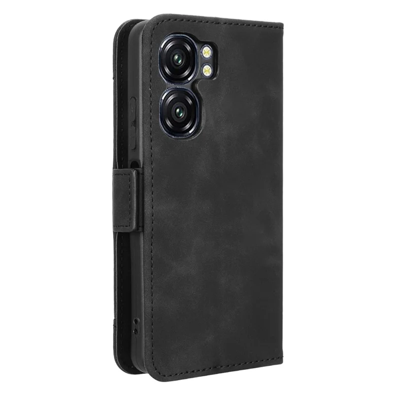 For Oukitel C58 Pro / C58 Leather Case Phone Wallet Cover with Multiple Card Slots - Black