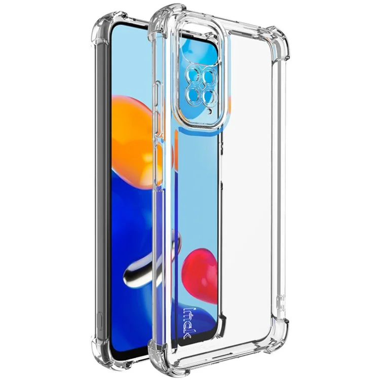Étui IMAK UX-4 Series pour Xiaomi Redmi Note 11 4G / 11S 4G avec cadre droit et protection des quatre coins, en TPU transparent antichoc.