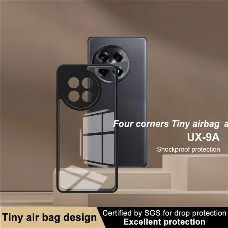 Étui IMAK UX-9A pour OnePlus Ace 5 Pro 5G / Ace 5 5G Coque transparente en TPU+PC avec coins renforcés