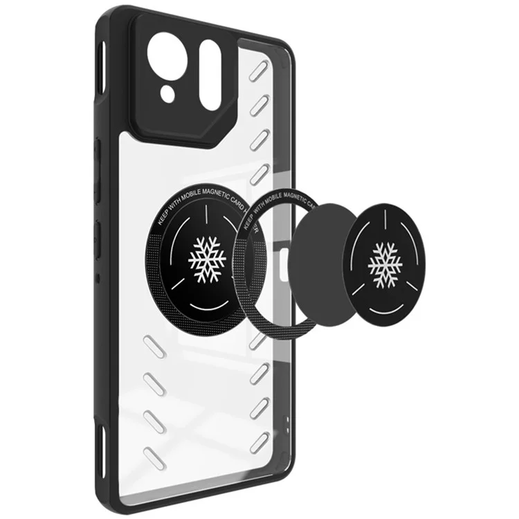 IMAK UX-9A для Asus ROG Phone 9 Pro 5G / Phone 9 5G Прозрачный чехол с рассеиванием тепла ПК ТПУ Чехол для телефона