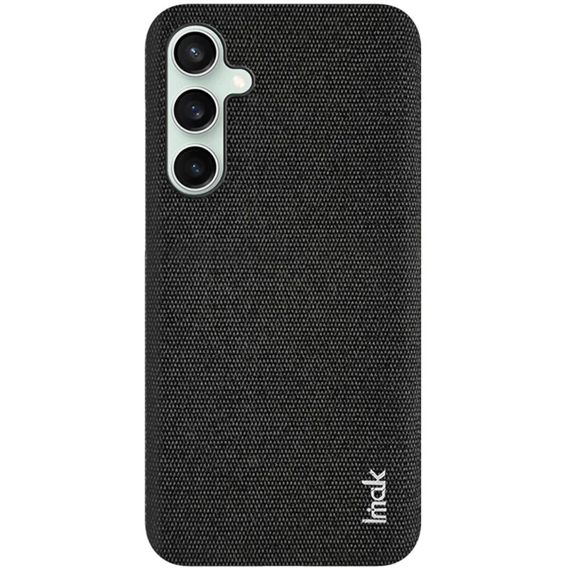 IMAK Ruiyi Series для чехла Samsung Galaxy S24 FE Classic Fabric Texture Leather + PC Phone Cover - Черный