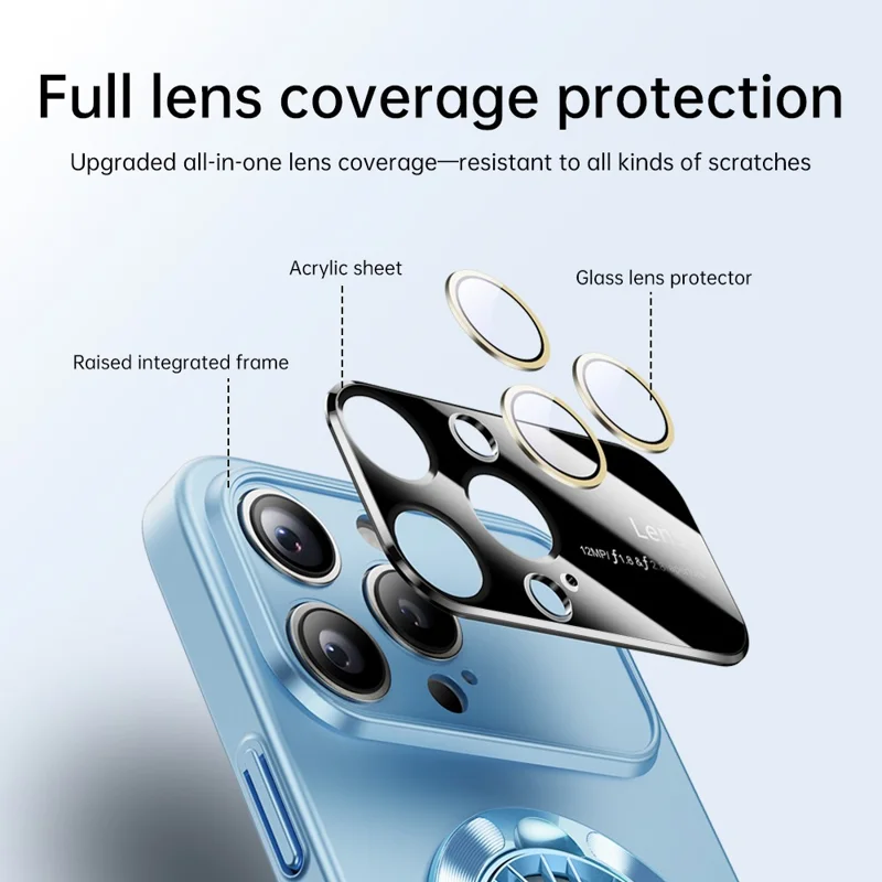 For iPhone 16 Pro Max Case Compatible with MagSafe Hard PC Kickstand Phone Cover - Blue