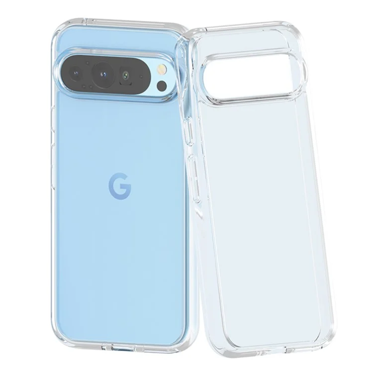 Für Google Pixel 9 Pro XL Hülle PC + TPU stoßfest Klare Handyhülle - Transparent Weiß