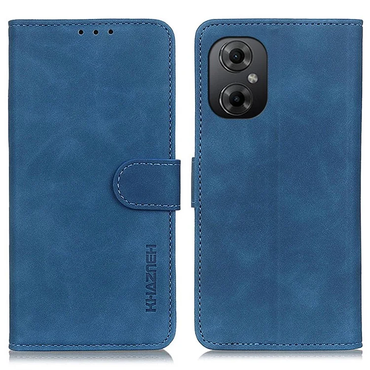 KHAZNEH для Xiaomi Poco M4 5G / M5 5G, чехол-бумажник из искусственной кожи, ретро-текстура, противоударный, подставка, внутренний чехол из ТПУ - синий
