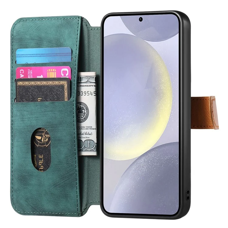 Für Samsung Galaxy A16 4G / 5G Hülle Wallet Retro Leder Handyhülle mit Handschlaufe Ständer - Grün