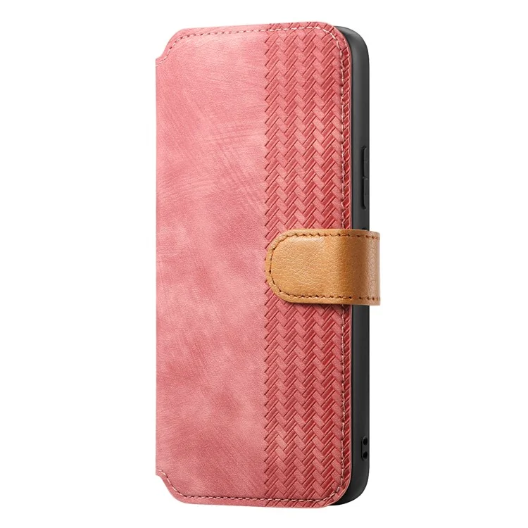 Für Samsung Galaxy A36 5G / A56 5G Hülle Geldbörse Retro Leder Handyhülle mit Handschlaufe Ständer - Pink