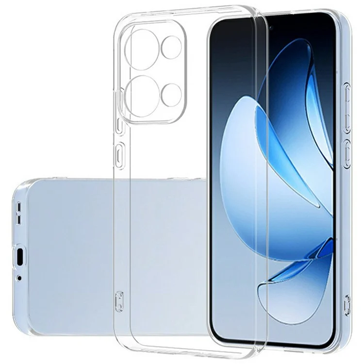 Для Oppo Reno13 5G (глобальная версия) прозрачный чехол для телефона, ультратонкий гибкий ТПУ-чехол для задней панели