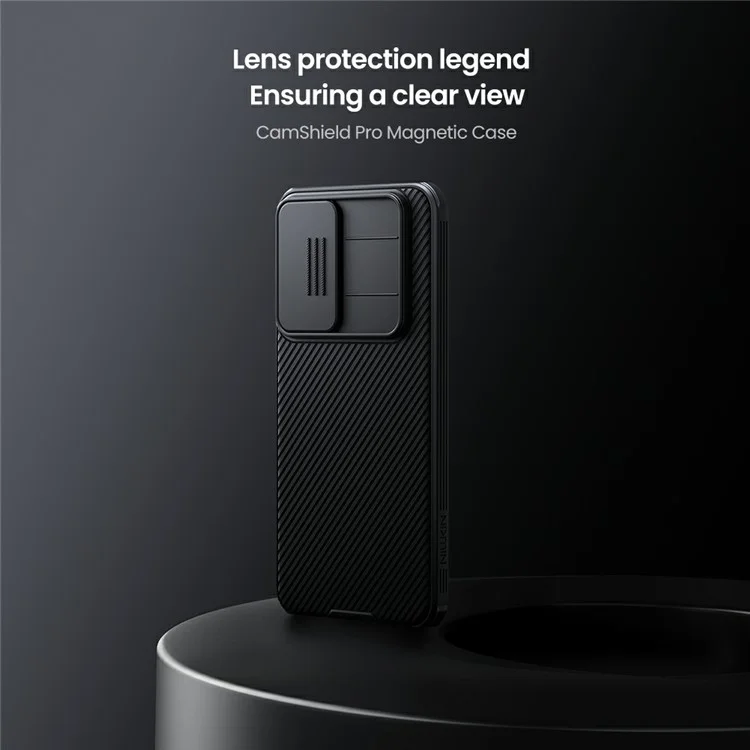 НИЛКИН Камшилд Про для Samsung Galaxy A36 5G Чехол, совместимый с MagSafe, ТПУ + ПК Чехол для телефона со слайдером камеры - Черный