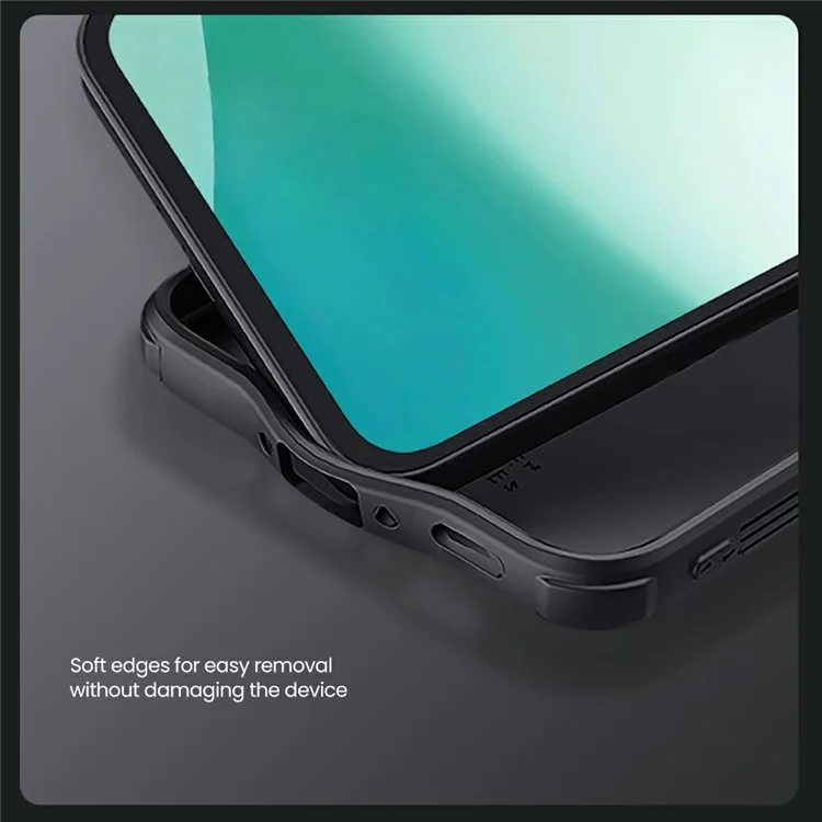 НИЛКИН Камшилд Про для Samsung Galaxy A36 5G Чехол, совместимый с MagSafe, ТПУ + ПК Чехол для телефона со слайдером камеры - Черный