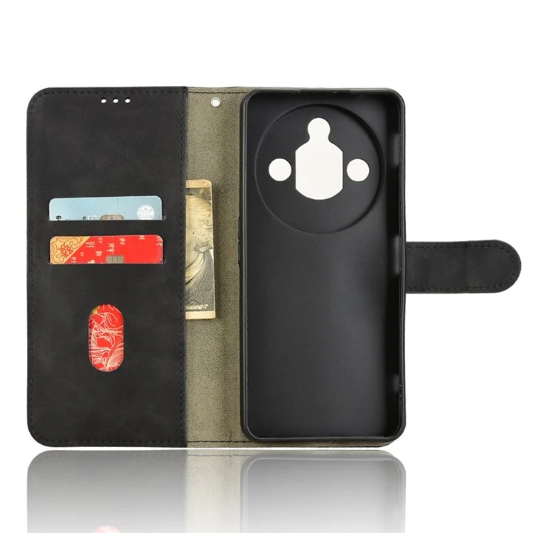For ZTE nubia Focus Pro Leather Case Skin Feel Anti Drop Wallet Flip Phone Cover - Black