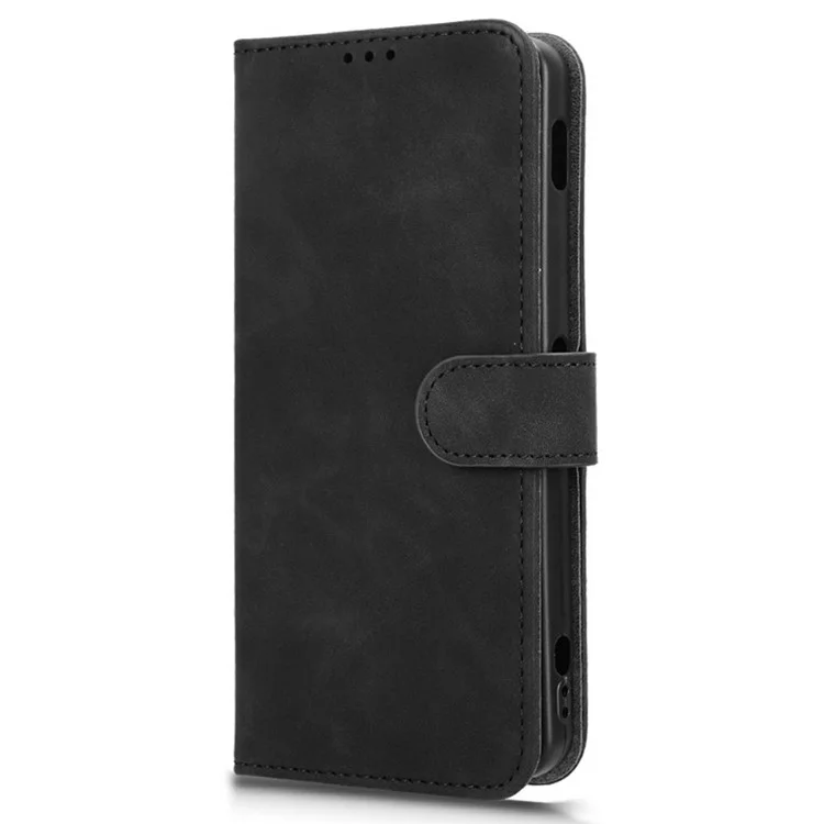 For ZTE nubia Focus Pro Leather Case Skin Feel Anti Drop Wallet Flip Phone Cover - Black
