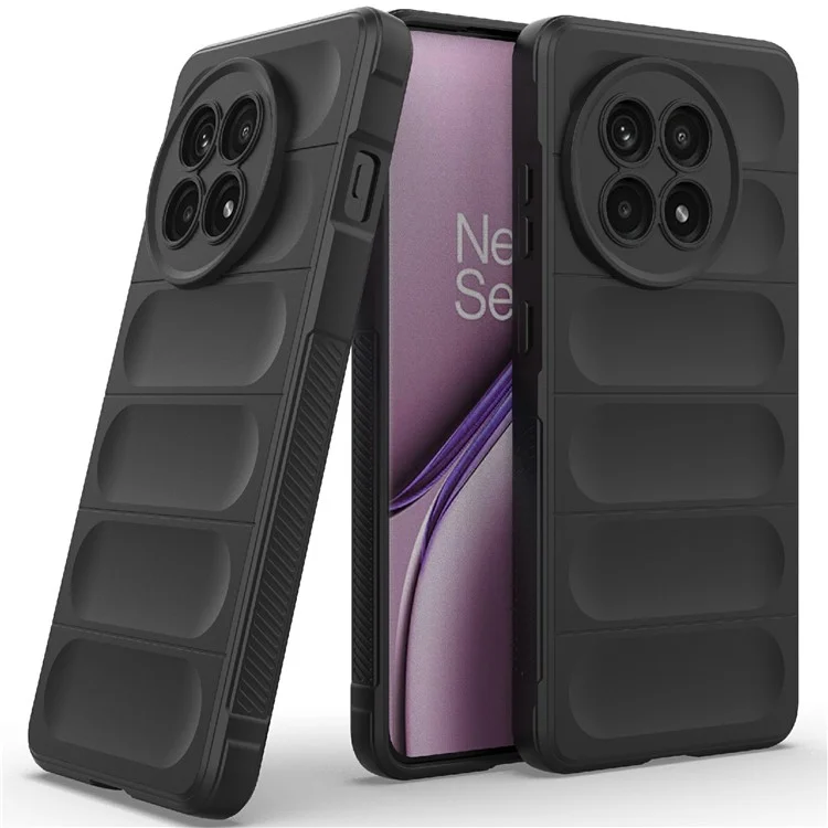 Coque de téléphone pour OnePlus 13R 5G / Ace 5 5G / Ace 5 Pro 5G, anti-chute, en TPU souple, coque arrière robuste - Noir