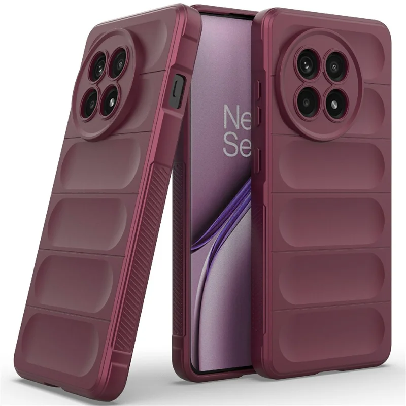 Phone Case For OnePlus 13R 5G  /  Ace 5 5G  /  Ace 5 Pro 5G Anti-Drop Soft TPU Rugged Back Cover - Wine Red