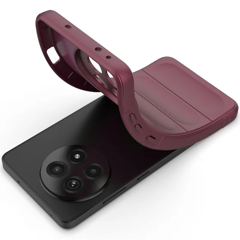 Phone Case For OnePlus 13R 5G  /  Ace 5 5G  /  Ace 5 Pro 5G Anti-Drop Soft TPU Rugged Back Cover - Wine Red