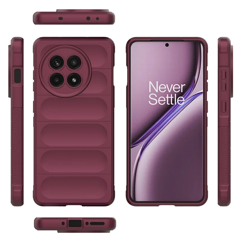 Phone Case For OnePlus 13R 5G  /  Ace 5 5G  /  Ace 5 Pro 5G Anti-Drop Soft TPU Rugged Back Cover - Wine Red