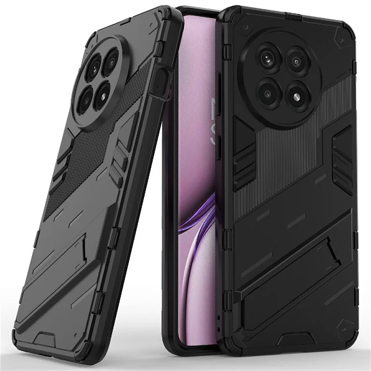Coque de téléphone pour OnePlus 13R 5G / Ace 5 5G / Ace 5 Pro 5G PC + Housse antichoc TPU avec support - Noir