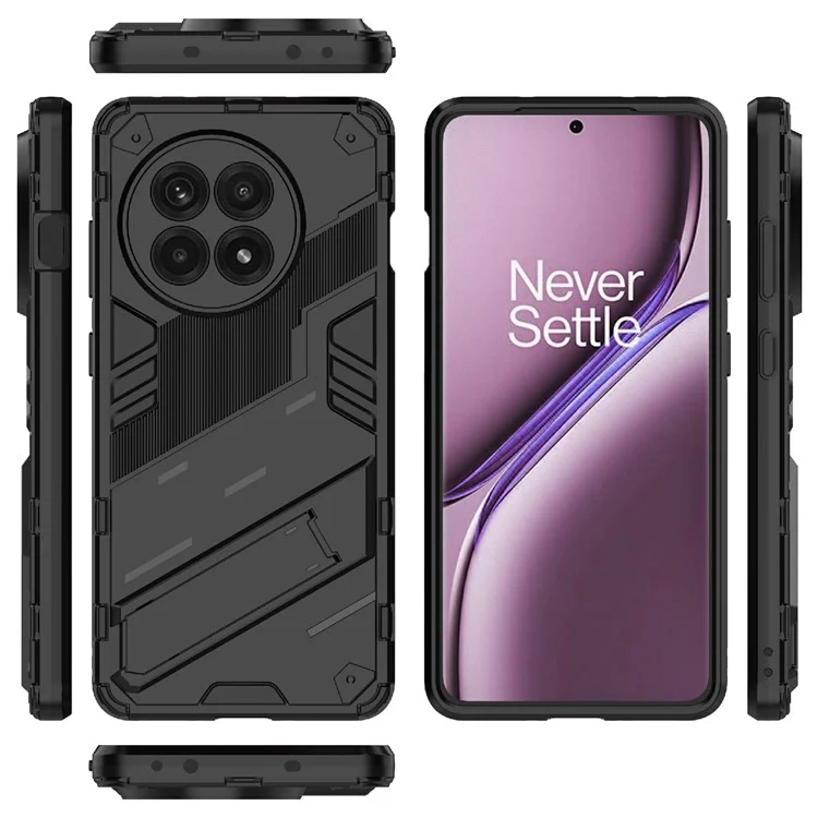 Coque de téléphone pour OnePlus 13R 5G / Ace 5 5G / Ace 5 Pro 5G PC + Housse antichoc TPU avec support - Noir