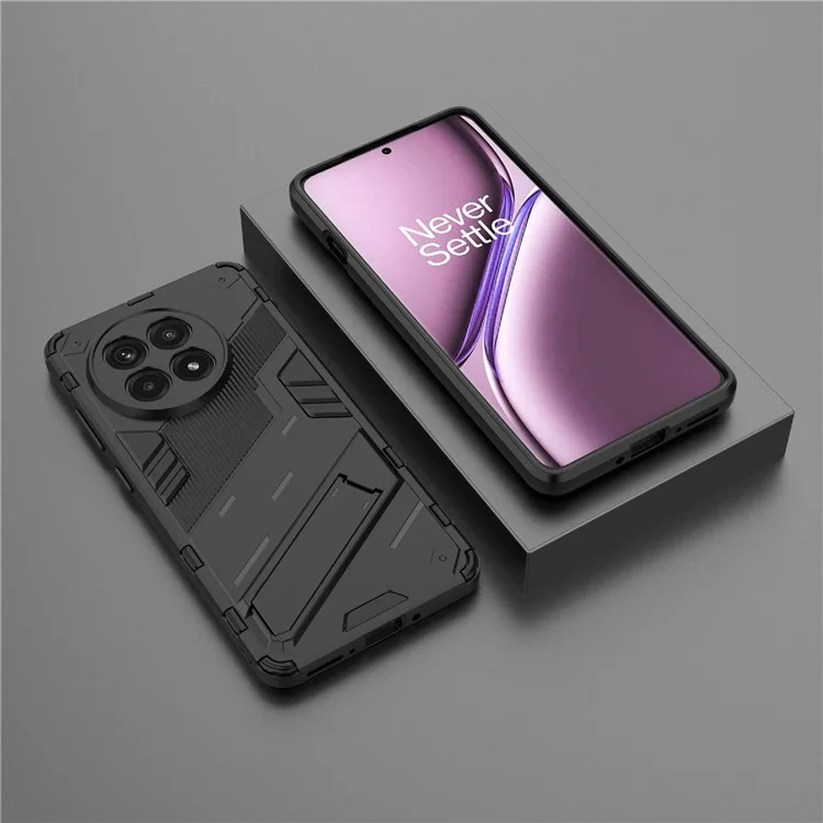 Coque de téléphone pour OnePlus 13R 5G / Ace 5 5G / Ace 5 Pro 5G PC + Housse antichoc TPU avec support - Noir