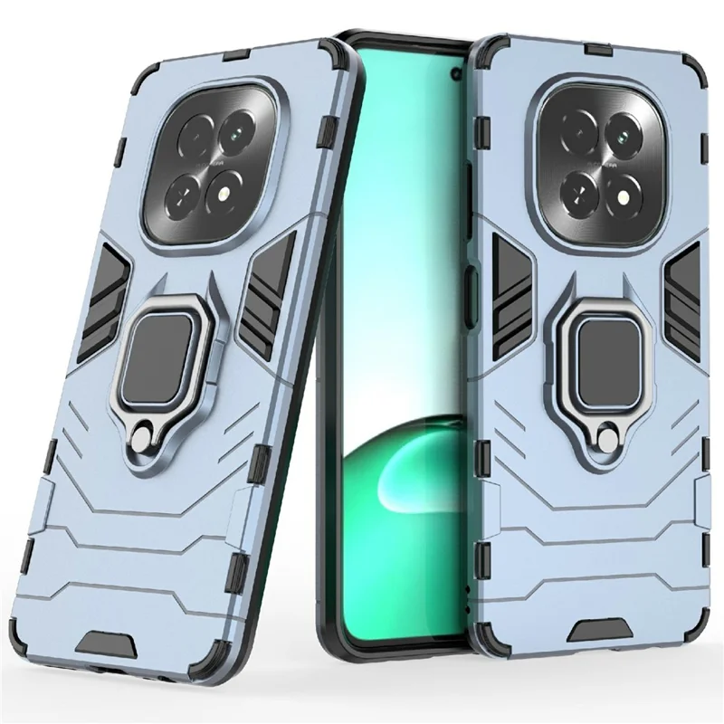 For Realme V60 5G Case PC + TPU Protective Phone Cover with Ring Kickstand - Blue