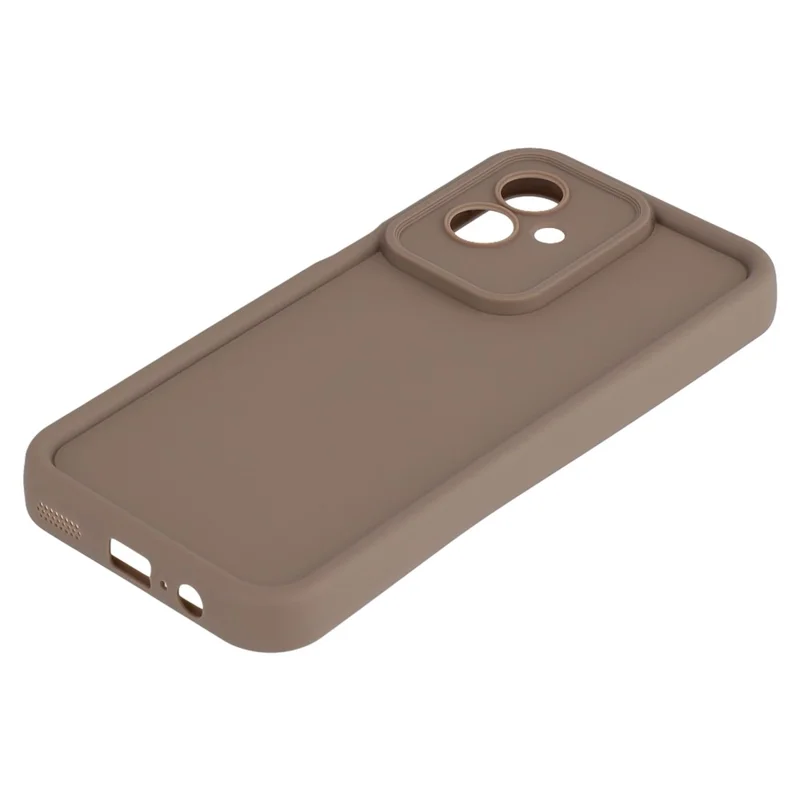 Funda para Motorola Moto G55 5G con diseño acanalado, de TPU antideslizante - Marrón