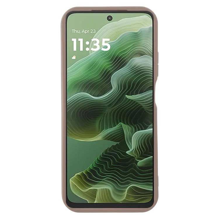 Für Motorola Moto G35 5G Hülle Gerilltes Design TPU Anti-Rutsch Handyhülle - Braun