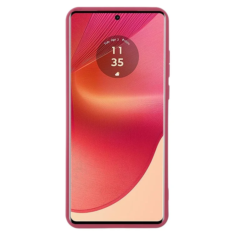 Für Motorola Edge 50 Fusion 5G Hülle Rillendesign TPU rutschfeste Handyhülle - Rot