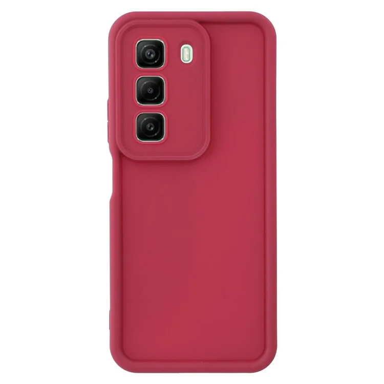 Capa para Infinix Hot 50 4G, design estriado, capa de telefone antiderrapante de TPU - Vermelho