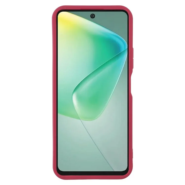 Capa para Infinix Hot 50 4G, design estriado, capa de telefone antiderrapante de TPU - Vermelho
