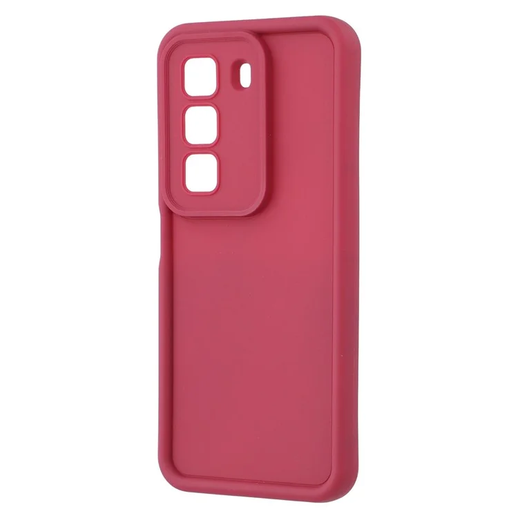 Capa para Infinix Hot 50 4G, design estriado, capa de telefone antiderrapante de TPU - Vermelho
