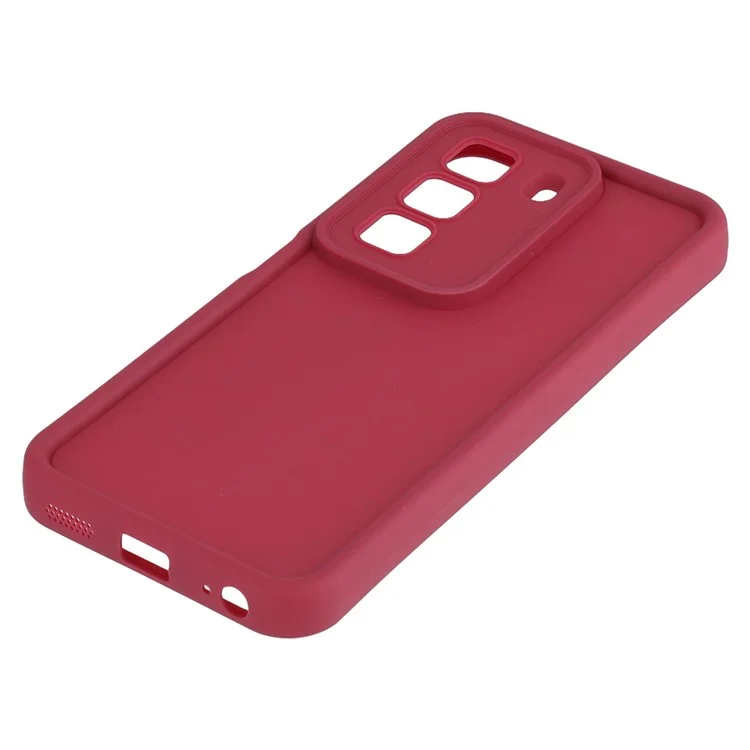 Capa para Infinix Hot 50 4G, design estriado, capa de telefone antiderrapante de TPU - Vermelho