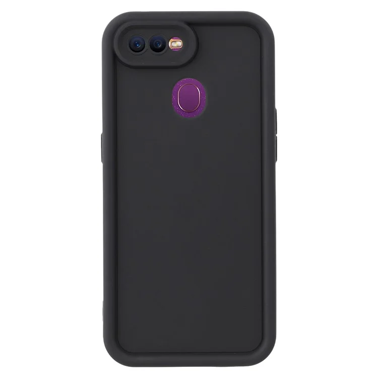 Cover antiscivolo in TPU con design scanalato per Oppo F9 (F9 Pro) / A7 - Nero