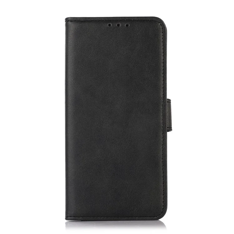Capa de telefone para OnePlus 13R 5G / Ace 5 5G / Ace 5 Pro 5G com textura de couro de vaca e carteira com suporte - Preto