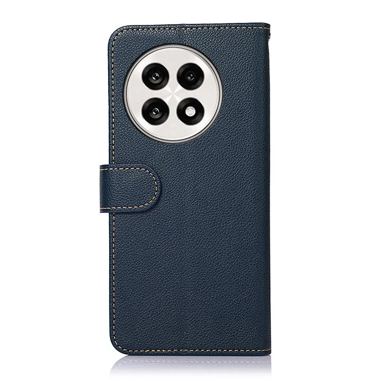 Étui de téléphone KHAZNEH pour OnePlus 13R 5G / Ace 5 5G / Ace 5 Pro 5G, avec blocage RFID, en cuir PU - Bleu