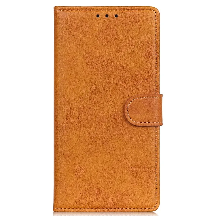 Funda de cuero con textura de piel de vaca para teléfono cartera para OnePlus 13R 5G / Ace 5 5G / Ace 5 Pro 5G - Marrón